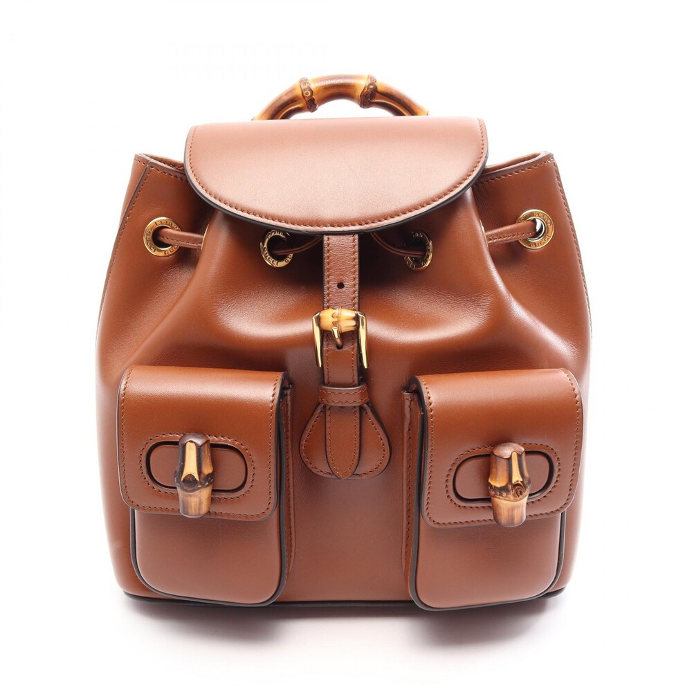 Gucci Bamboo Rucksack Backpack Leather #346531G15B